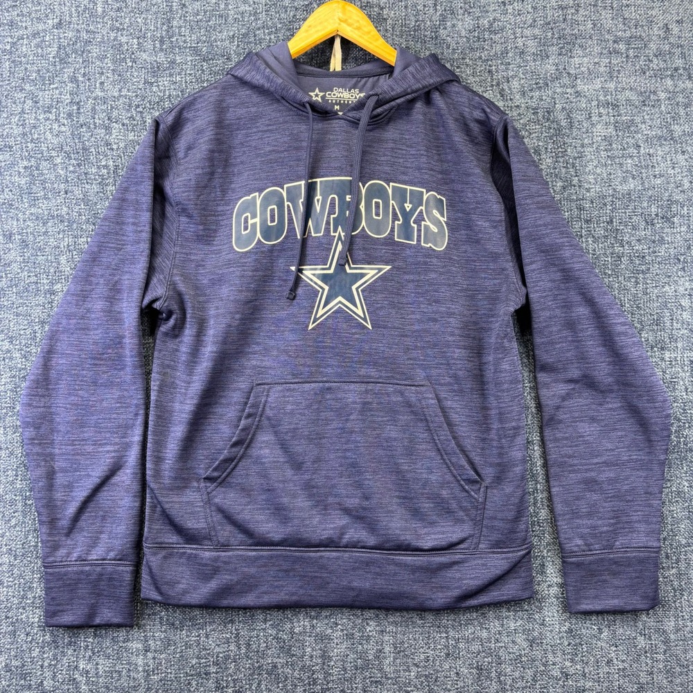 Dallas Cowboys Hoodie Mens M Navy Blue Polyester Regular Space Dye Star Logo